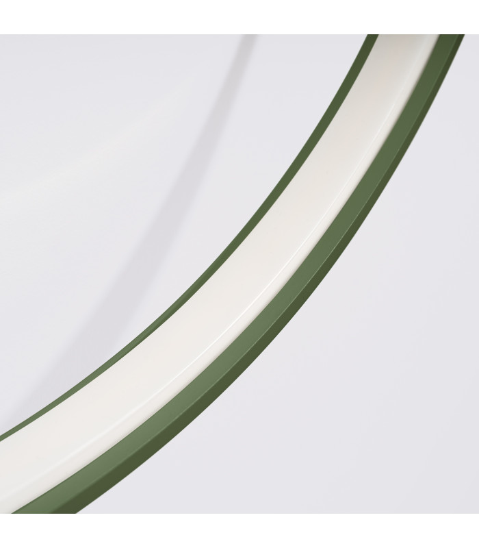 Rio 55cm Integrated LED Semi Flush Ceiling Light Olive Green 3000K-5