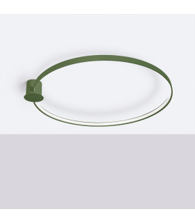 Rio 110cm Integrated LED Semi Flush Ceiling Light Olive Green 3000K-2