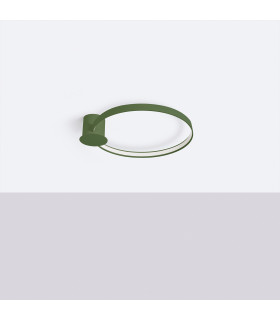 Rio 55cm Integrated LED Semi Flush Ceiling Light Olive Green 4000K-2