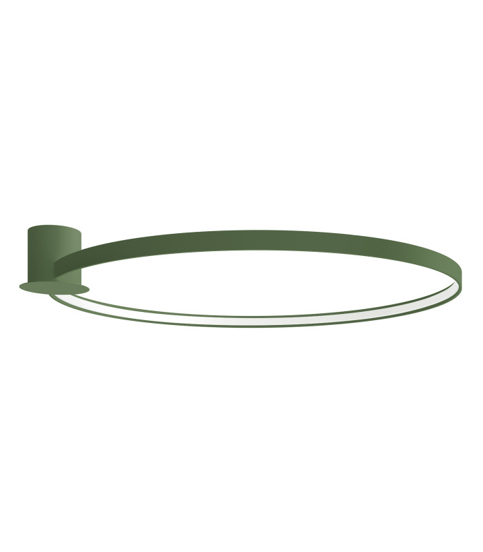 Rio 110cm Integrated LED Semi Flush Ceiling Light Olive Green 4000K-1