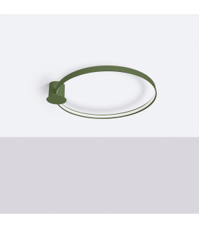 Rio 78cm Integrated LED Semi Flush Ceiling Light Olive Green 4000K-2