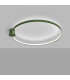 Rio 110cm Integrated LED Semi Flush Ceiling Light Olive Green 4000K-3