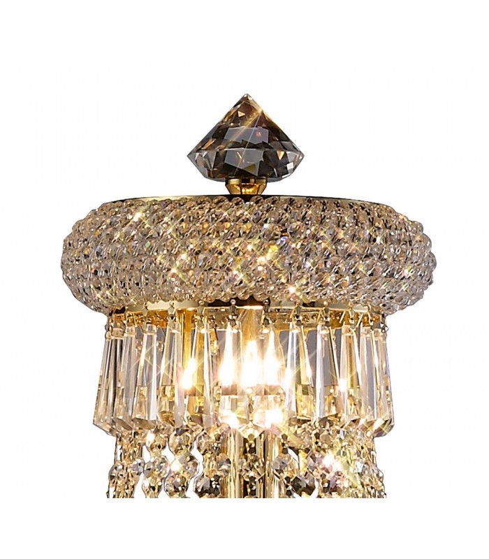 Floor Lamp 8 Light French Gold, Crystal - 4