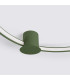 Rio 78cm Integrated LED Semi Flush Ceiling Light Olive Green 4000K-4