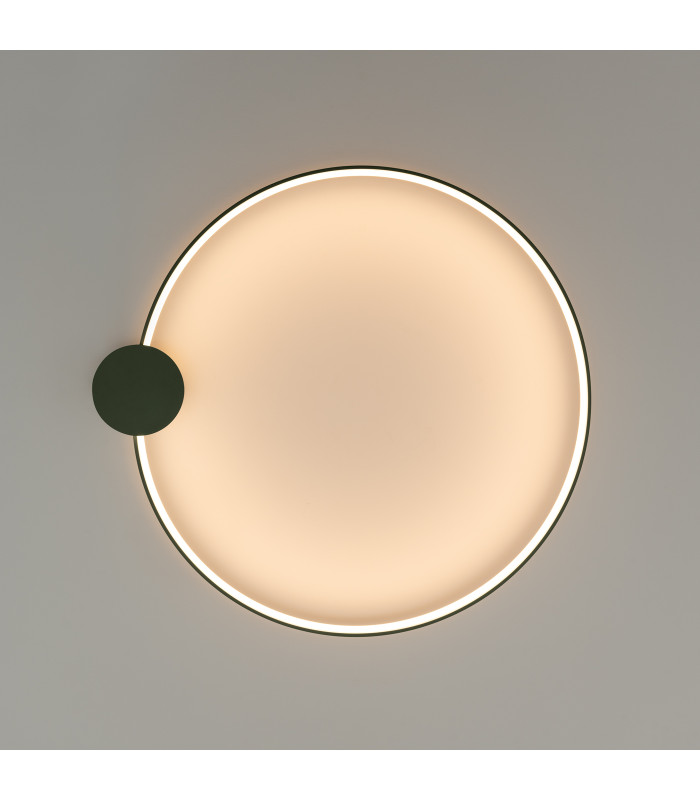 Rio 78cm Integrated LED Semi Flush Ceiling Light Olive Green 3000K-7