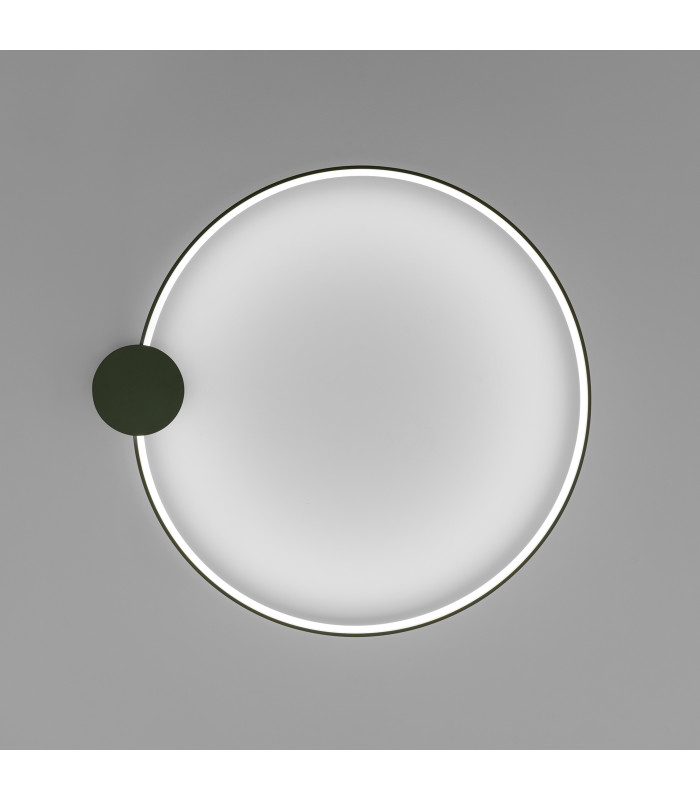 Rio 78cm Integrated LED Semi Flush Ceiling Light Olive Green 4000K-7