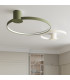Rio 110cm Integrated LED Semi Flush Ceiling Light Olive Green 3000K-13