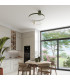 Rio 78cm Integrated LED Semi Flush Ceiling Light Olive Green 4000K-12