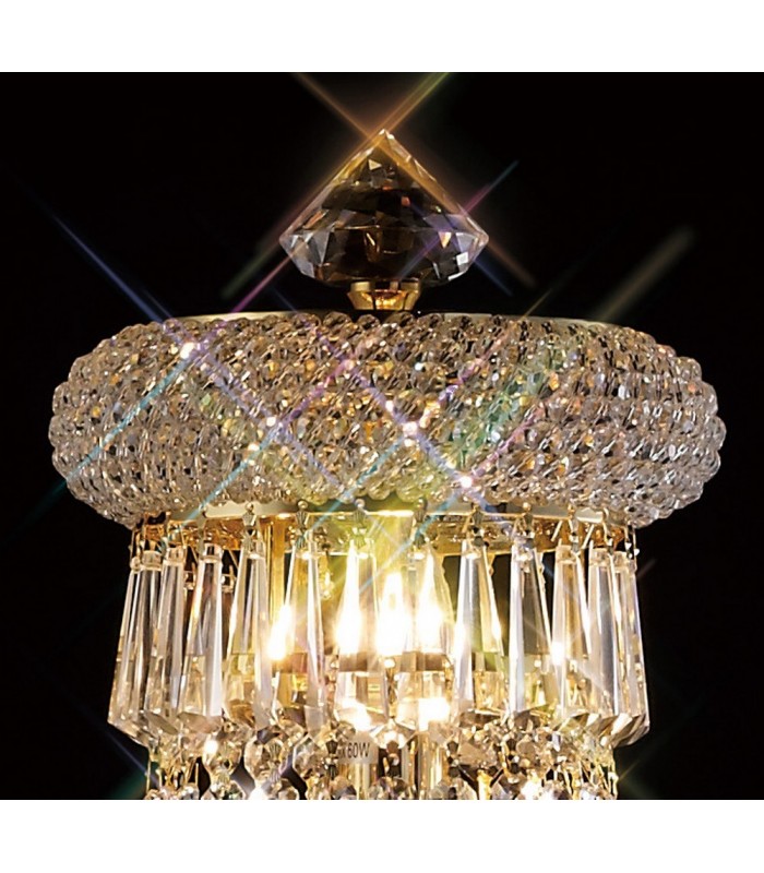 Floor Lamp 8 Light French Gold, Crystal - 13