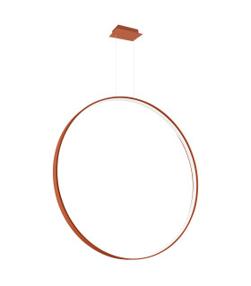 Rio 110cm Verticle Ring Integrated LED Pendant Ceiling Light Red Ochre 3000K-1