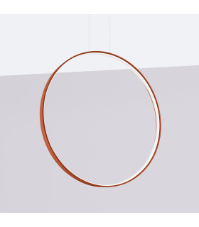 Rio 78cm Verticle Ring Integrated LED Pendant Ceiling Light Red Ochre 3000K-2