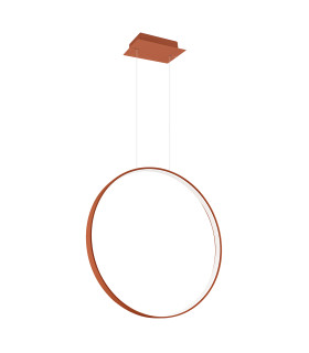 Rio 55cm Verticle Ring Integrated LED Pendant Ceiling Light Red Ochre 4000K-1