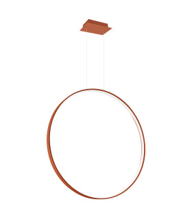 Rio 78cm Verticle Ring Integrated LED Pendant Ceiling Light Red Ochre 4000K-1