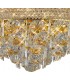 Flush Ceiling 6 Light French Gold, Crystal - 7