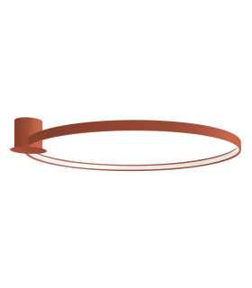Rio 110cm Integrated LED Semi Flush Ceiling Light Red Ochre 3000K-1