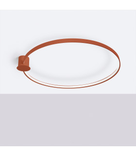 Rio 110cm Integrated LED Semi Flush Ceiling Light Red Ochre 3000K-2