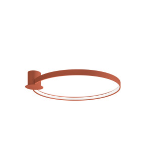 Rio 78cm Integrated LED Semi Flush Ceiling Light Red Ochre 4000K-1