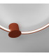 Rio 55cm Integrated LED Semi Flush Ceiling Light Red Ochre 4000K-6