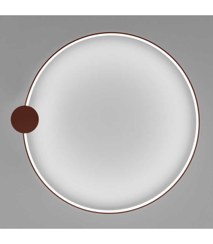 Rio 110cm Integrated LED Semi Flush Ceiling Light Red Ochre 4000K-7