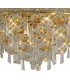 Flush Ceiling 7 Light French Gold, Crystal - 7