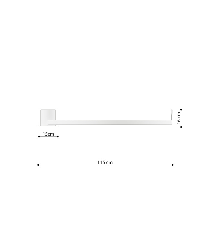 Rio 110cm Integrated LED Semi Flush Ceiling Light Red Ochre 4000K-9