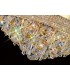 Flush Ceiling 7 Light French Gold, Crystal - 8