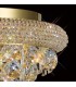 Flush Ceiling 7 Light French Gold, Crystal - 9