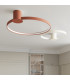 Rio 55cm Integrated LED Semi Flush Ceiling Light Red Ochre 3000K-13
