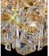 Flush Ceiling 7 Light French Gold, Crystal - 11