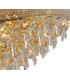 Flush Ceiling 9 Light French Gold, Crystal - 6