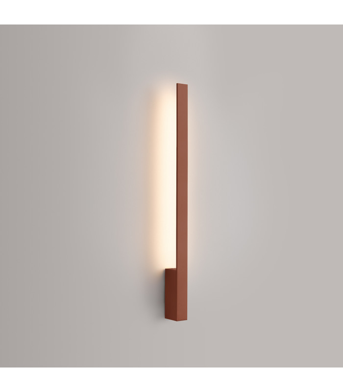 Lahti 70cm Integrated LED Wall Lamp Red Ochre 3000K-3