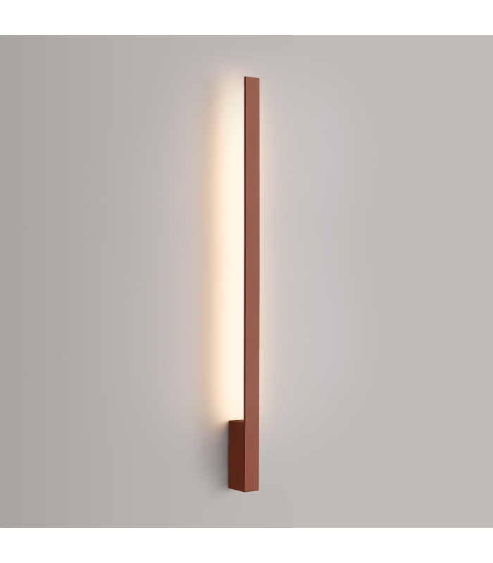 Lahti 90cm Integrated LED Wall Lamp Red Ochre 3000K-3