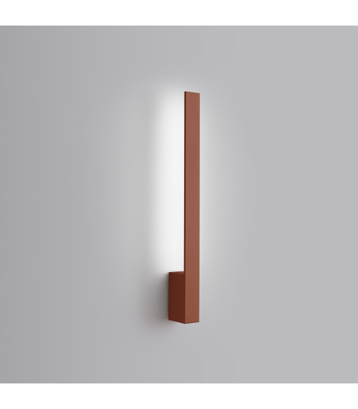 Lahti 50cm Integrated LED Wall Lamp Red Ochre 4000K-3