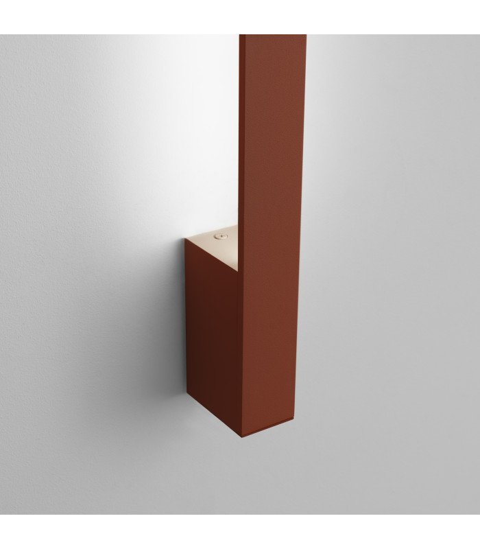 Lahti 50cm Integrated LED Wall Lamp Red Ochre 4000K-4