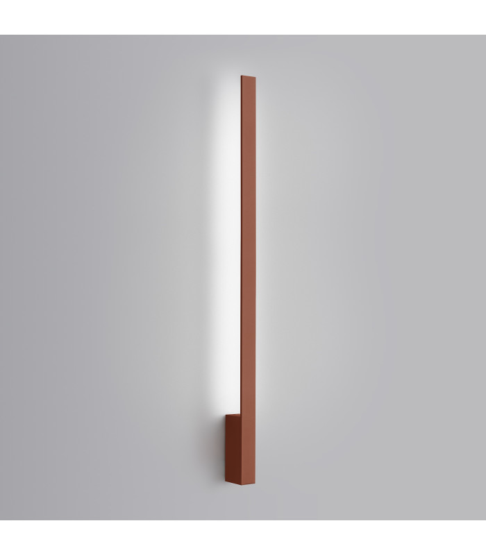 Lahti 90cm Integrated LED Wall Lamp Red Ochre 4000K-3