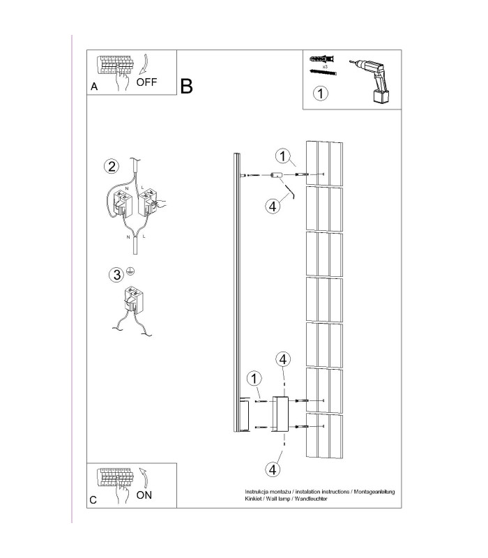 Lagom 150cm Integrated LED Wall Lamp Golden 3000K-9