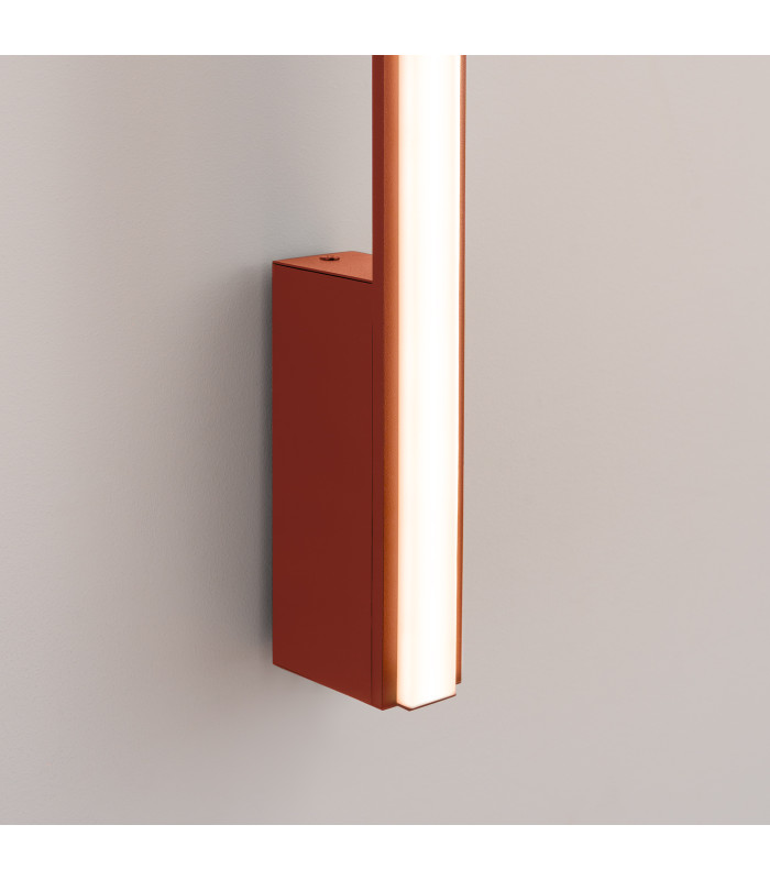 Lagom 120cm Integrated LED Wall Lamp Red Ochre 3000K-4