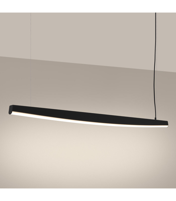 Jorun LED 150cm Bar Pendant Ceiling Light Black 3000K-3
