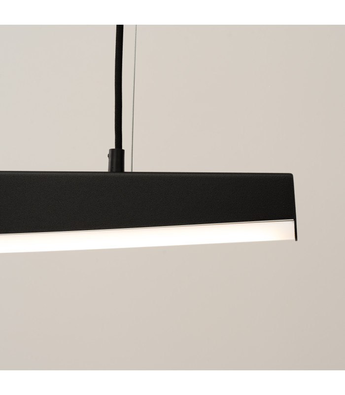 Jorun LED 150cm Bar Pendant Ceiling Light Black 3000K-5