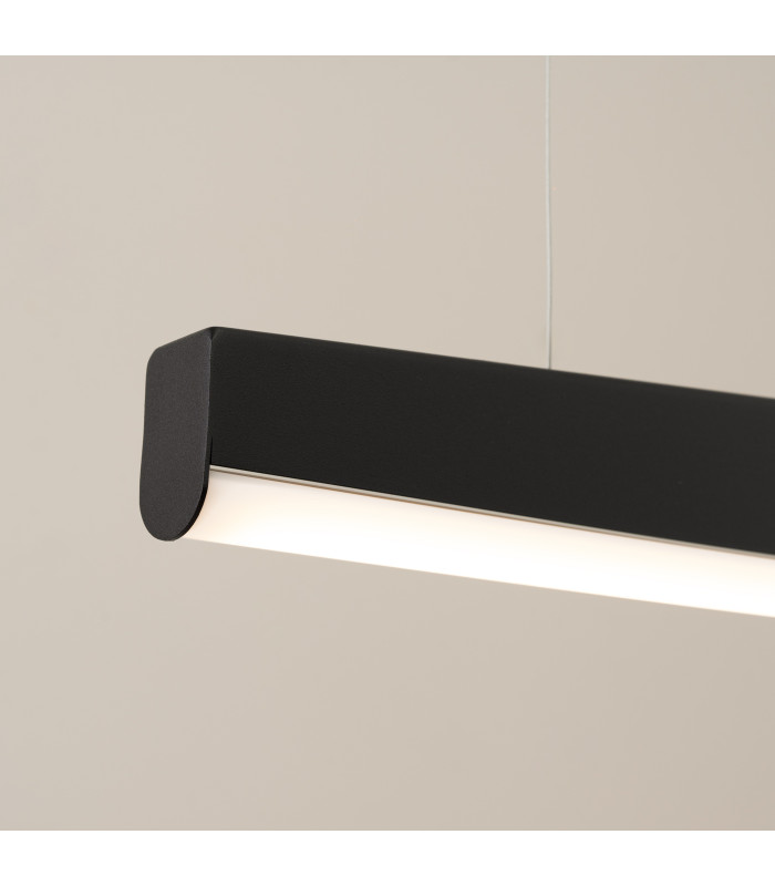 Jorun LED 150cm Bar Pendant Ceiling Light Black 3000K-6