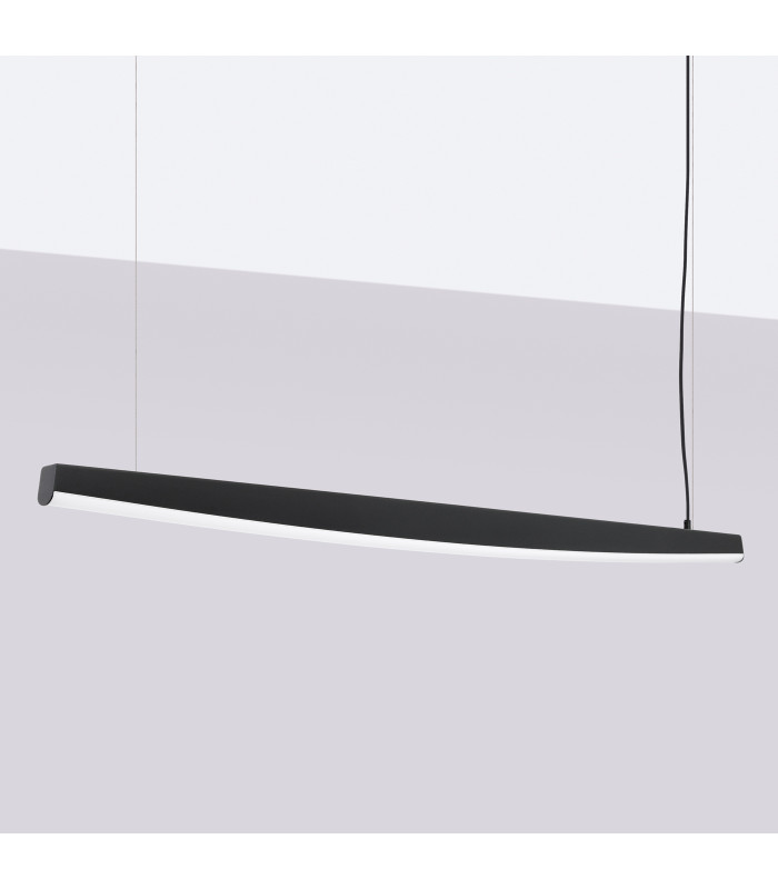 Jorun LED 150cm Bar Pendant Ceiling Light Black 4000K-2