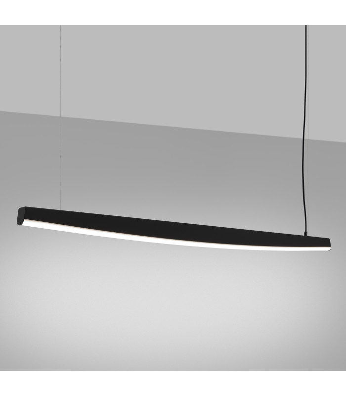 Jorun LED 150cm Bar Pendant Ceiling Light Black 4000K-3