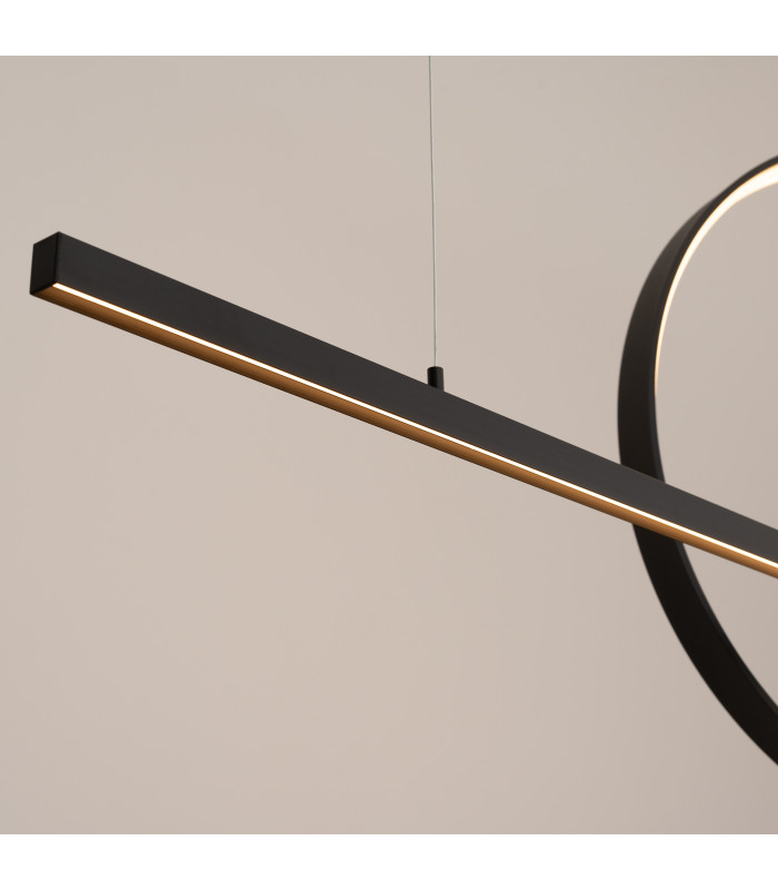 Glad Integrated LED Pendant Ceiling Light Black 3000K-5