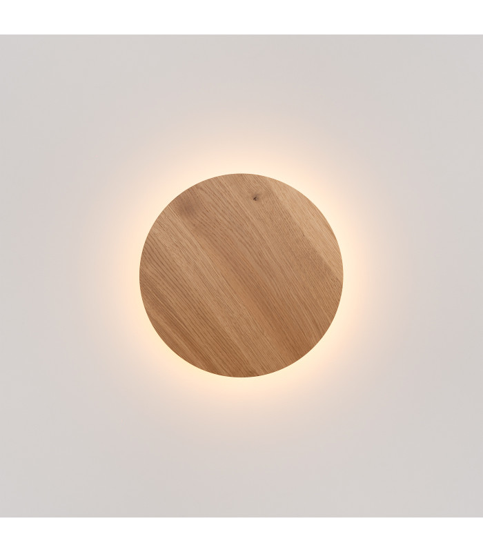 Borgen Integrated LED Flush Wall Lamp Oak-5