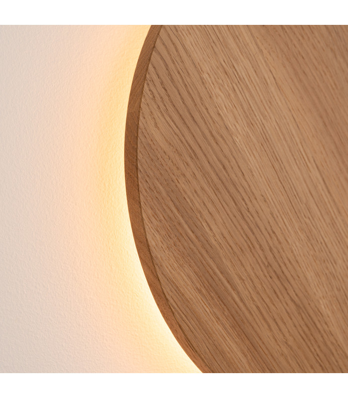 Borgen Integrated LED Flush Wall Lamp Oak-6