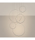 Rio 5 Ring Integrated LED Pendant Ceiling Light Black 3000K-2