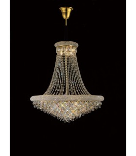 Ceiling Pendant Chandelier 18 Light French Gold, Crystal - 2