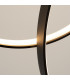 Rio 5 Ring Integrated LED Pendant Ceiling Light Black 3000K-5
