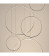 Rio 5 Ring Integrated LED Pendant Ceiling Light Black 3000K-9