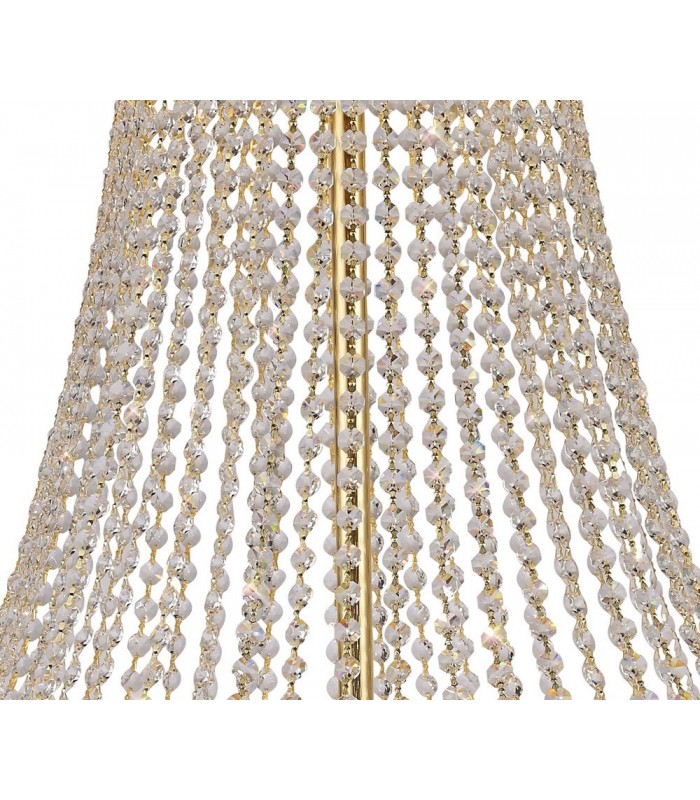 Ceiling Pendant Chandelier 20 Light French Gold, Crystal - 6